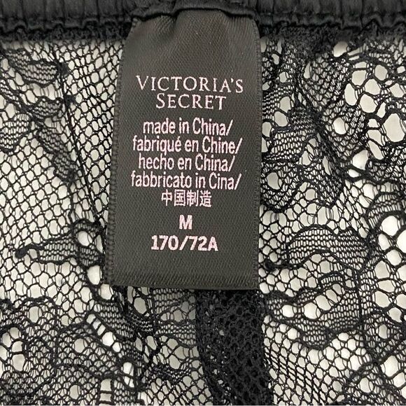Victoria's Secret M Pants Black Lace Mesh Lightweight Layering Fairycore Grunge - Picture 4 of 10